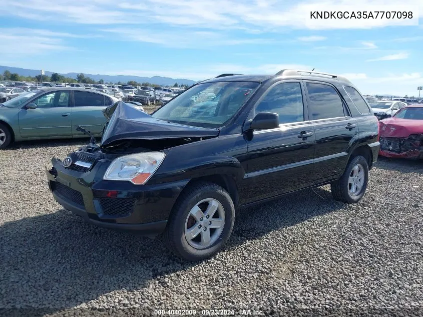 2010 Kia Sportage Lx V6 VIN: KNDKGCA35A7707098 Lot: 40402009