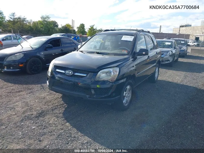 2010 Kia Sportage Lx VIN: KNDKGCA35A7700684 Lot: 40553748