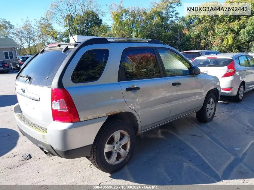 2010 Kia Sportage Lx VIN: KNDKG3A44A7692442 Lot: 40559626