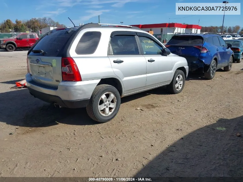 2010 Kia Sportage Lx V6 VIN: KNDKGCA30A7725976 Lot: 40790009