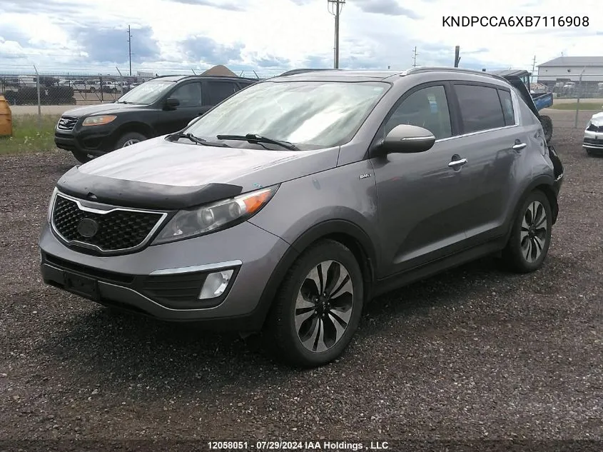 2011 Kia Sportage Sx VIN: KNDPCCA6XB7116908 Lot: 12058051