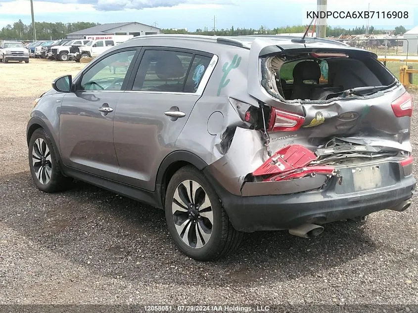 KNDPCCA6XB7116908 2011 Kia Sportage Sx