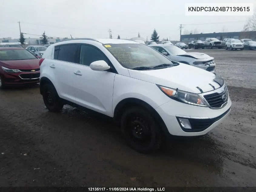 2011 Kia Sportage VIN: KNDPC3A24B7139615 Lot: 12135117