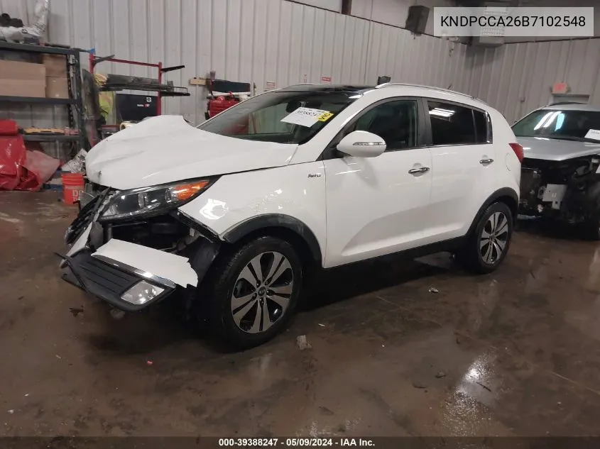 2011 Kia Sportage Ex VIN: KNDPCCA26B7102548 Lot: 39388247