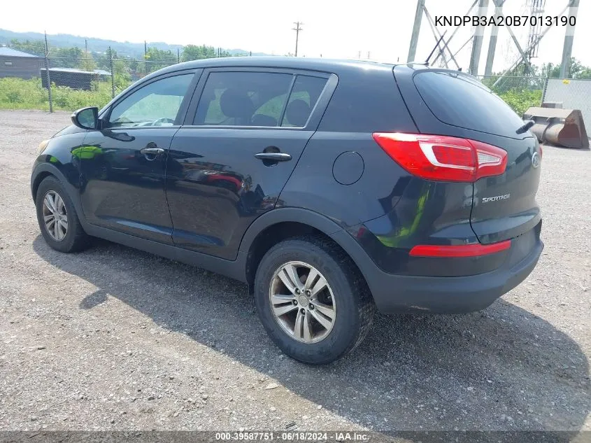 2011 Kia Sportage Lx VIN: KNDPB3A20B7013190 Lot: 39587751