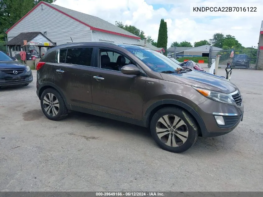 2011 Kia Sportage Ex VIN: KNDPCCA22B7016122 Lot: 39649166