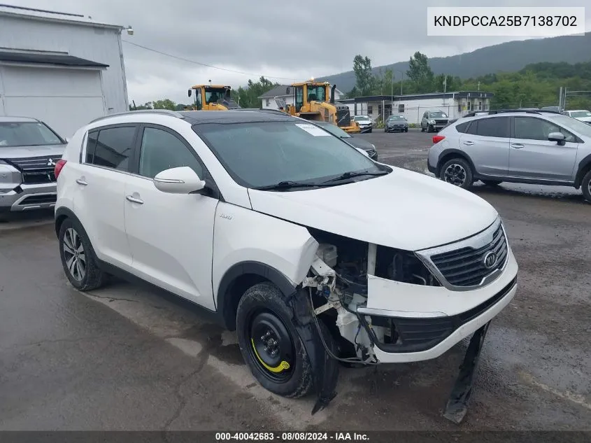 KNDPCCA25B7138702 2011 Kia Sportage Ex