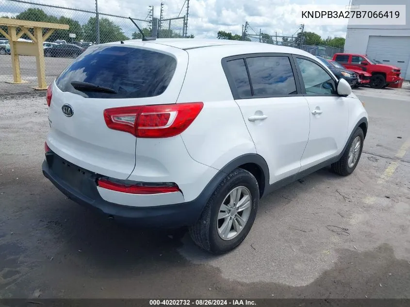 2011 Kia Sportage VIN: KNDPB3A27B7066419 Lot: 40202732