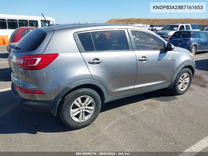 2011 Kia Sportage Lx VIN: KNDPB3A28B7161653 Lot: 40255374