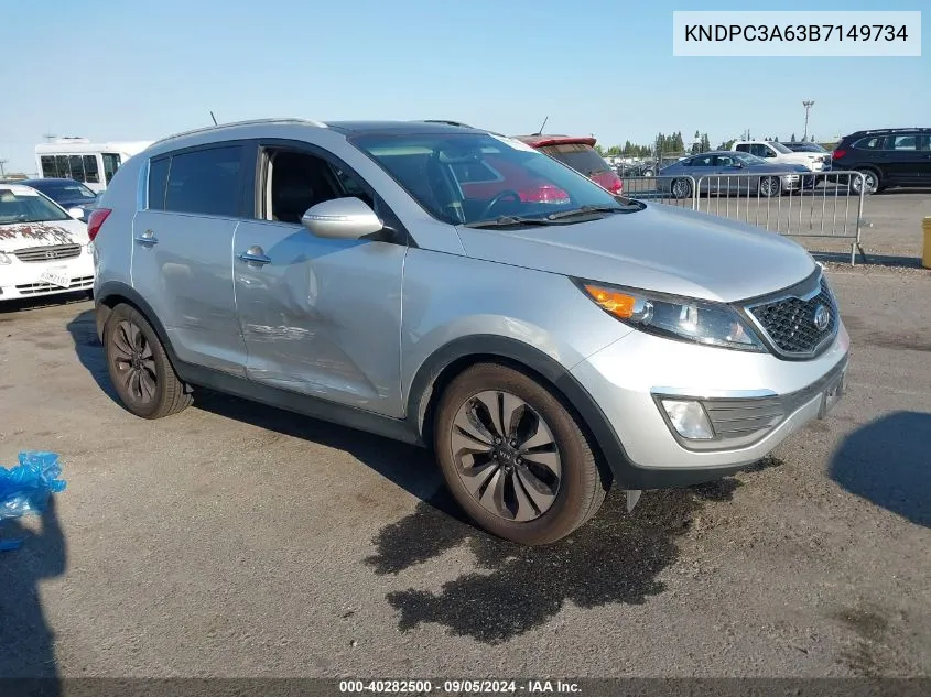 KNDPC3A63B7149734 2011 Kia Sportage Sx