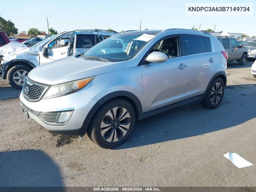 KNDPC3A63B7149734 2011 Kia Sportage Sx