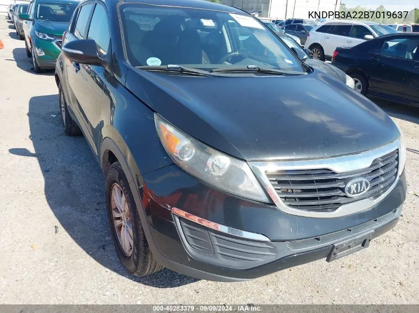 2011 Kia Sportage Lx VIN: KNDPB3A22B7019637 Lot: 40283379