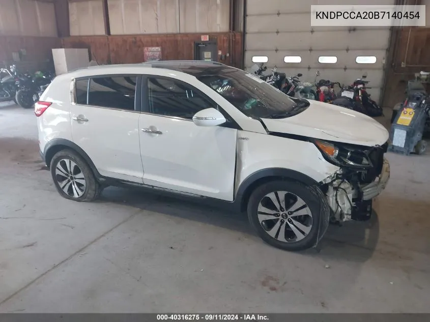 KNDPCCA20B7140454 2011 Kia Sportage Ex