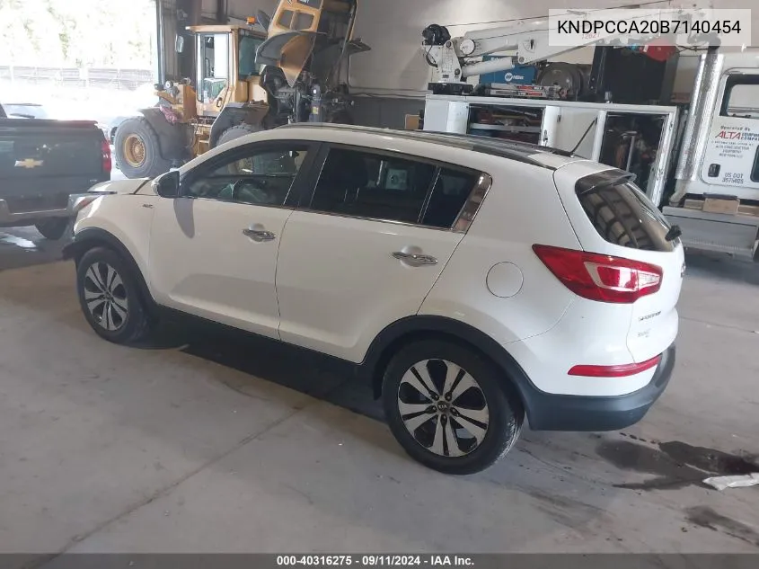 KNDPCCA20B7140454 2011 Kia Sportage Ex