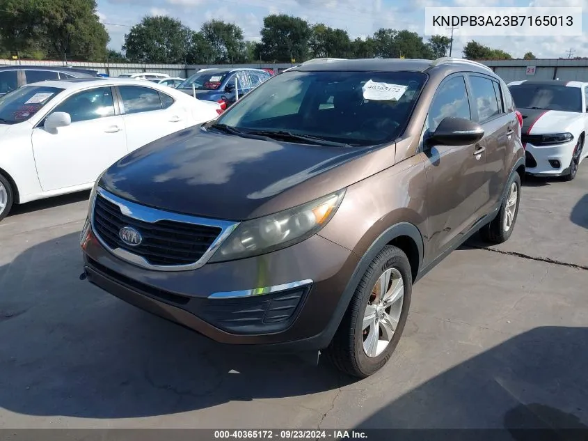 2011 Kia Sportage Lx VIN: KNDPB3A23B7165013 Lot: 40365172