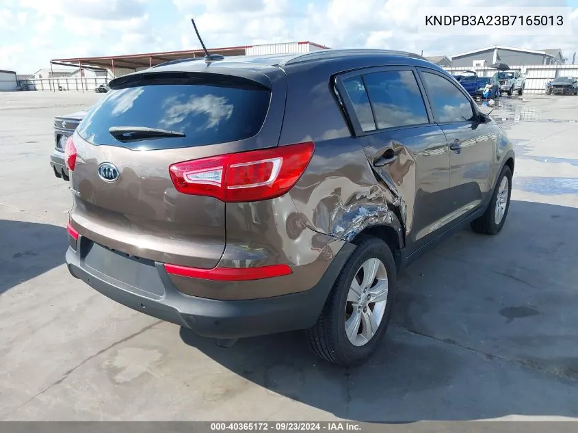 2011 Kia Sportage Lx VIN: KNDPB3A23B7165013 Lot: 40365172