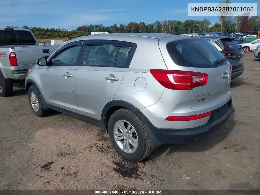 2011 Kia Sportage VIN: KNDPB3A28B7061066 Lot: 40374403