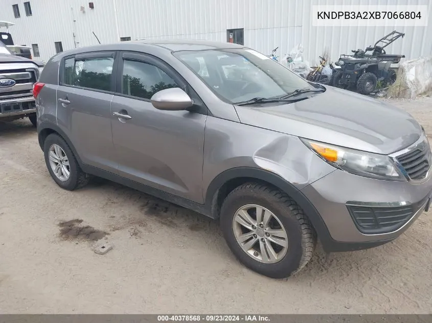 2011 Kia Sportage Lx VIN: KNDPB3A2XB7066804 Lot: 40378568