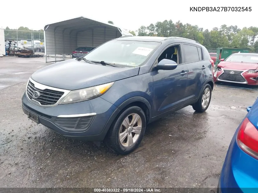 2011 Kia Sportage Lx VIN: KNDPB3A27B7032545 Lot: 40383322