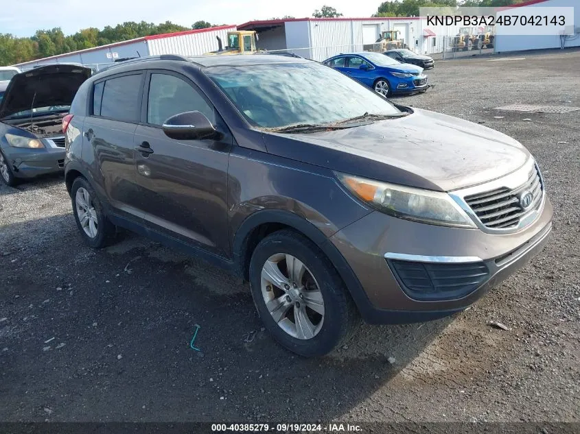 2011 Kia Sportage Lx VIN: KNDPB3A24B7042143 Lot: 40385279