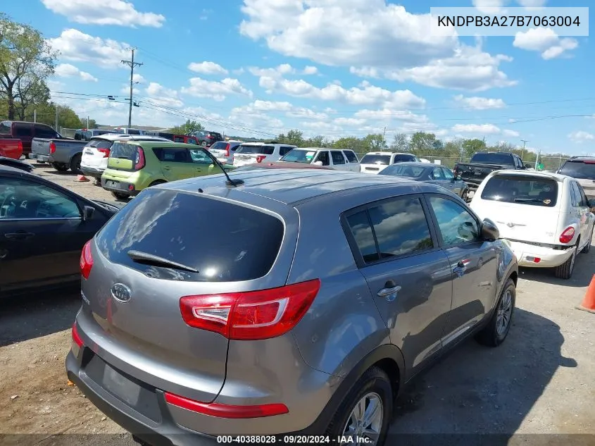 2011 Kia Sportage Lx VIN: KNDPB3A27B7063004 Lot: 40388028