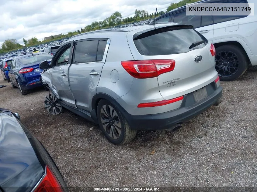 KNDPCCA64B7151749 2011 Kia Sportage Ex/Sx