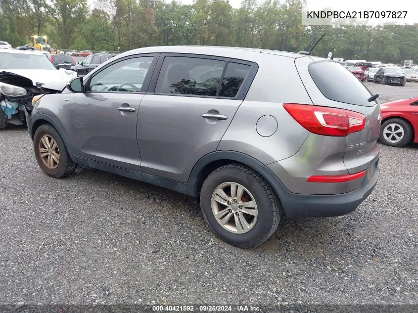 KNDPBCA21B7097827 2011 Kia Sportage Lx