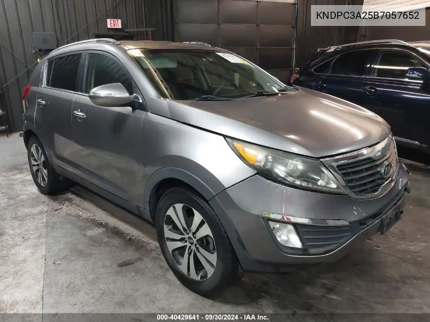 2011 Kia Sportage Ex VIN: KNDPC3A25B7057652 Lot: 40429641