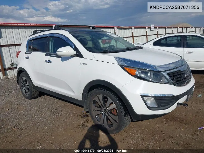 2011 Kia Sportage Ex VIN: KNDPCCA25B7071356 Lot: 40441179