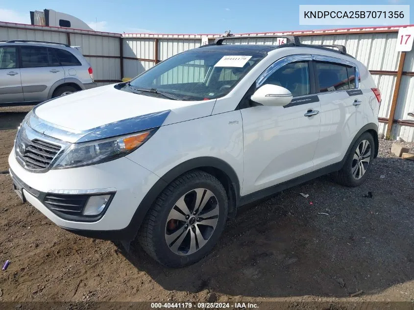 KNDPCCA25B7071356 2011 Kia Sportage Ex