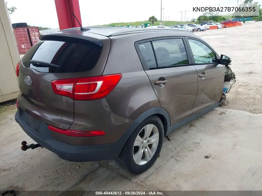 2011 Kia Sportage Lx VIN: KNDPB3A27B7066355 Lot: 40443612