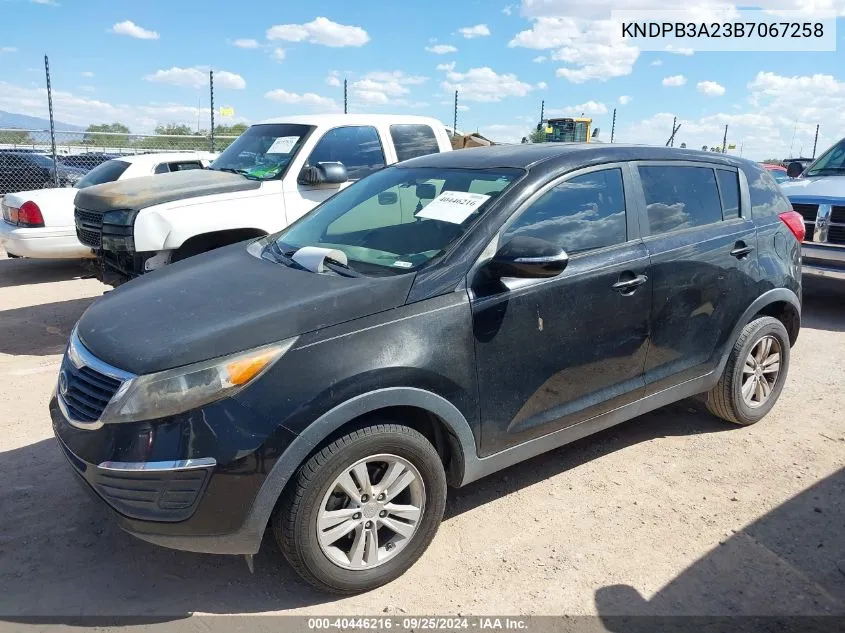 KNDPB3A23B7067258 2011 Kia Sportage Lx