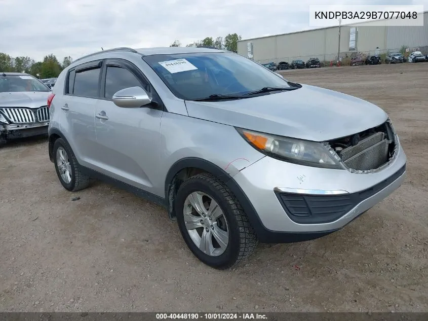 2011 Kia Sportage Lx VIN: KNDPB3A29B7077048 Lot: 40448190