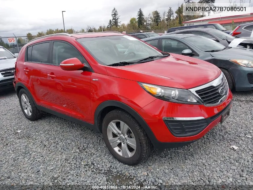 2011 Kia Sportage Lx VIN: KNDPBCA27B7080501 Lot: 40517855