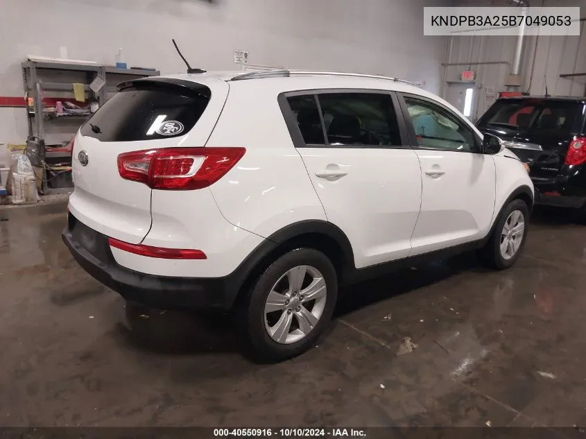 2011 Kia Sportage Lx VIN: KNDPB3A25B7049053 Lot: 40550916