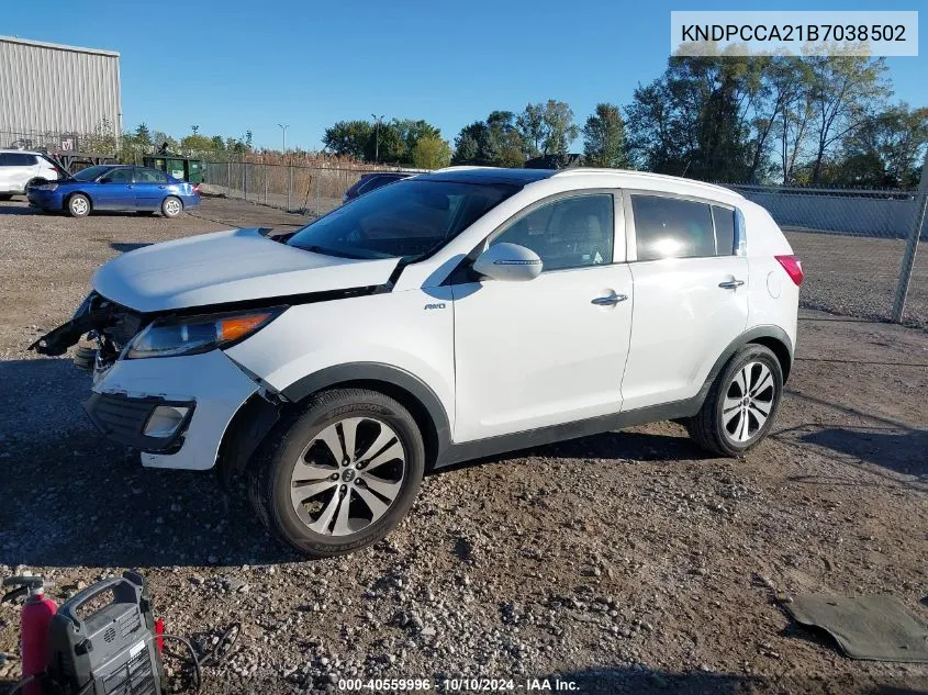 2011 Kia Sportage Ex VIN: KNDPCCA21B7038502 Lot: 40559996