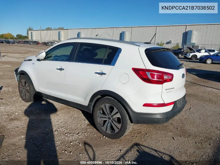 KNDPCCA21B7038502 2011 Kia Sportage Ex