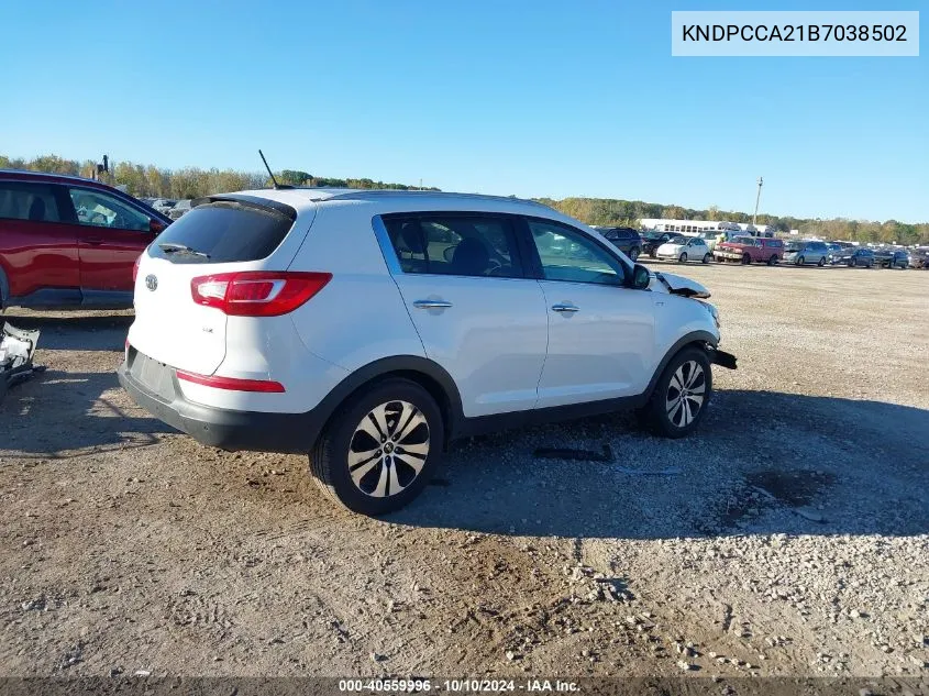 2011 Kia Sportage Ex VIN: KNDPCCA21B7038502 Lot: 40559996