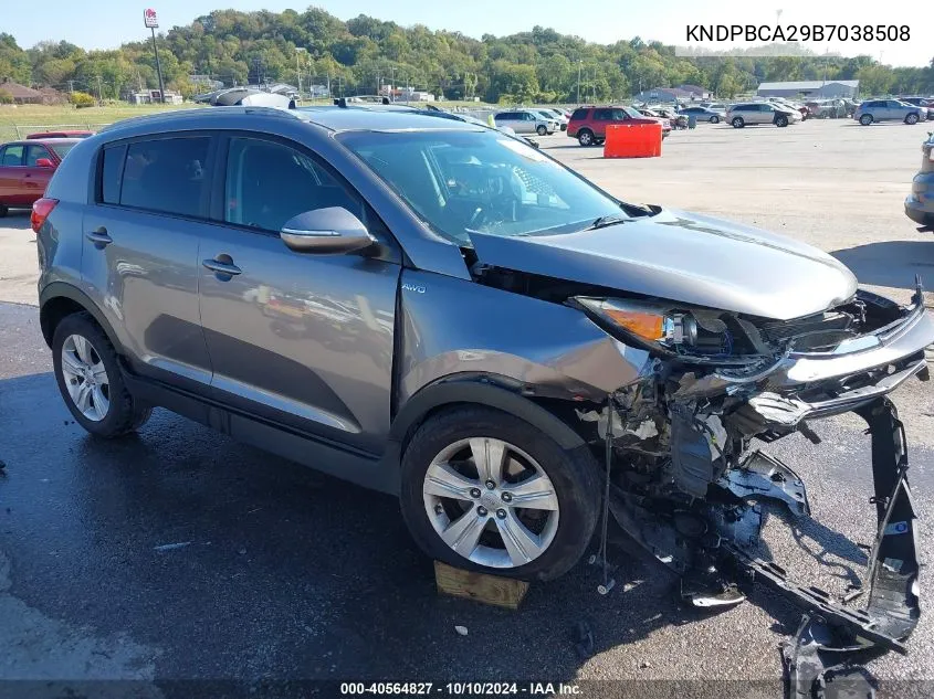 2011 Kia Sportage Lx VIN: KNDPBCA29B7038508 Lot: 40564827