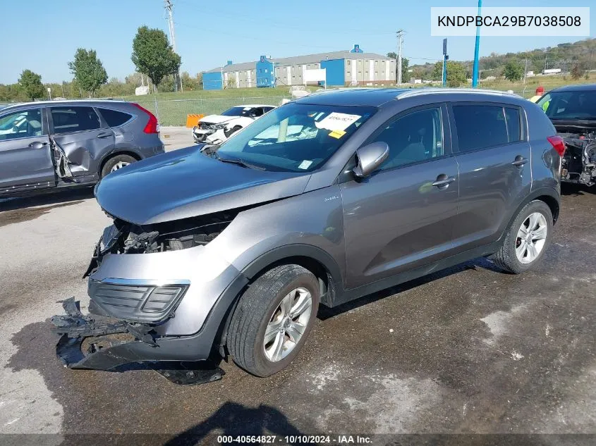 KNDPBCA29B7038508 2011 Kia Sportage Lx