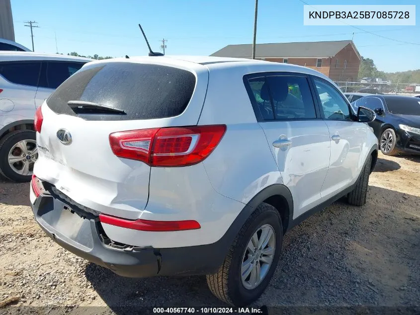 2011 Kia Sportage Lx VIN: KNDPB3A25B7085728 Lot: 40567740