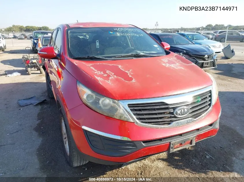 2011 Kia Sportage Lx VIN: KNDPB3A23B7144971 Lot: 40598973