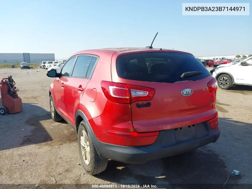 2011 Kia Sportage Lx VIN: KNDPB3A23B7144971 Lot: 40598973