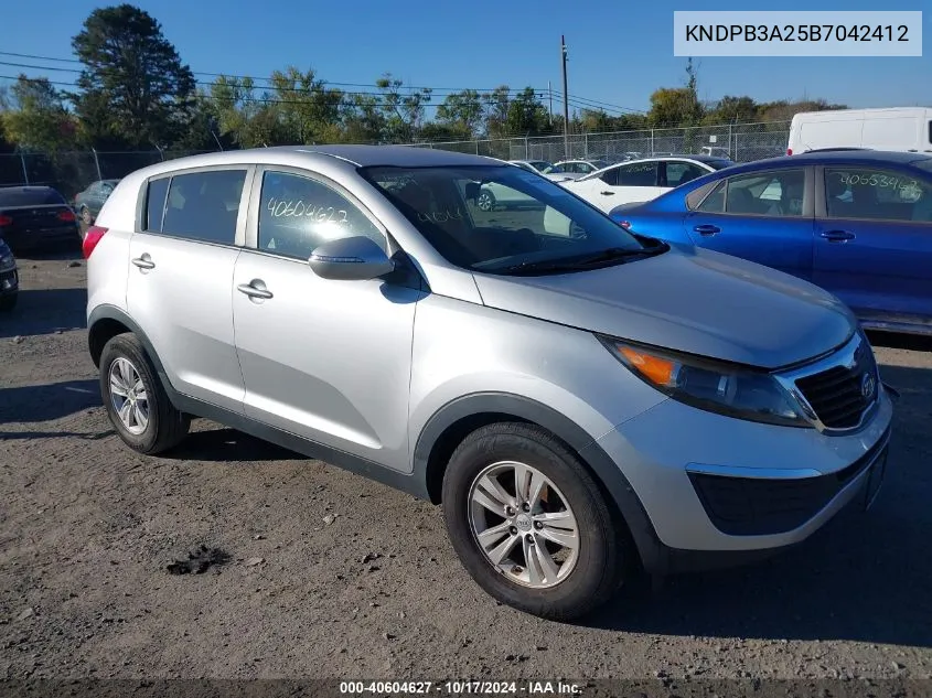 2011 Kia Sportage Lx VIN: KNDPB3A25B7042412 Lot: 40604627