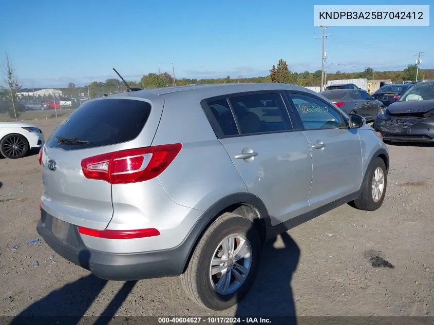 2011 Kia Sportage Lx VIN: KNDPB3A25B7042412 Lot: 40604627