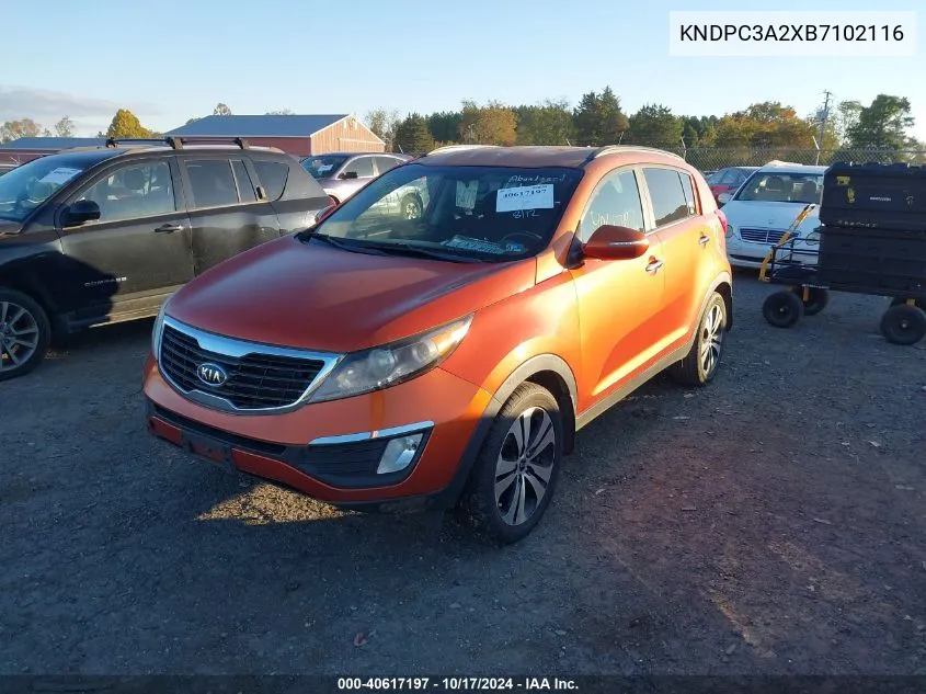 2011 Kia Sportage Ex VIN: KNDPC3A2XB7102116 Lot: 40617197