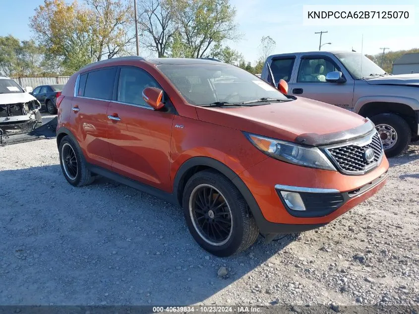 2011 Kia Sportage Sx VIN: KNDPCCA62B7125070 Lot: 40639834