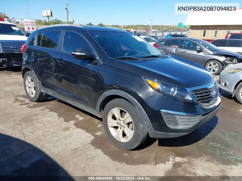 2011 Kia Sportage Lx VIN: KNDPB3A20B7094823 Lot: 40644040