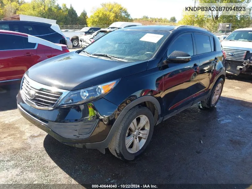 2011 Kia Sportage Lx VIN: KNDPB3A20B7094823 Lot: 40644040