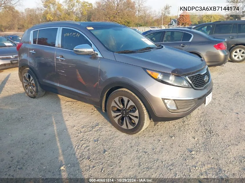 2011 Kia Sportage Sx VIN: KNDPC3A6XB7144174 Lot: 40651514